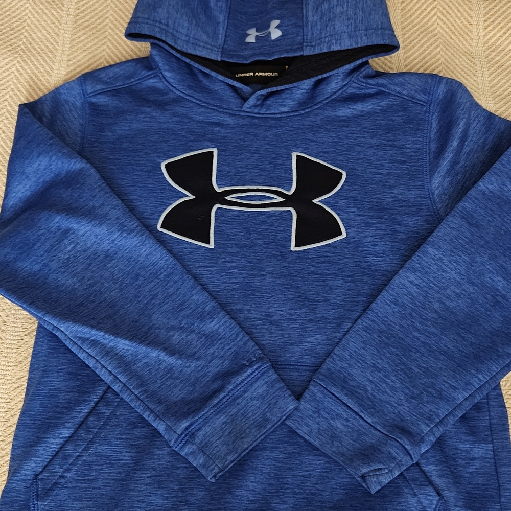 Under Armour Kids Heathered Blue Hoodie